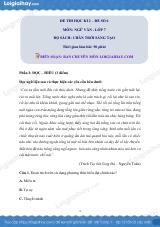 Đề thi học kì 2 Văn 7 Chân trời sáng tạo - Đề số 6
